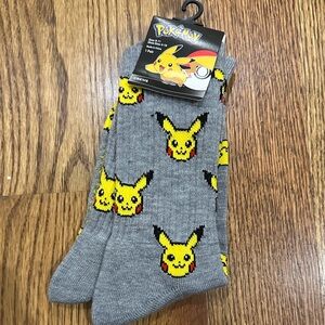Pokemon Pikachu Yellow and Gray Casual Socks